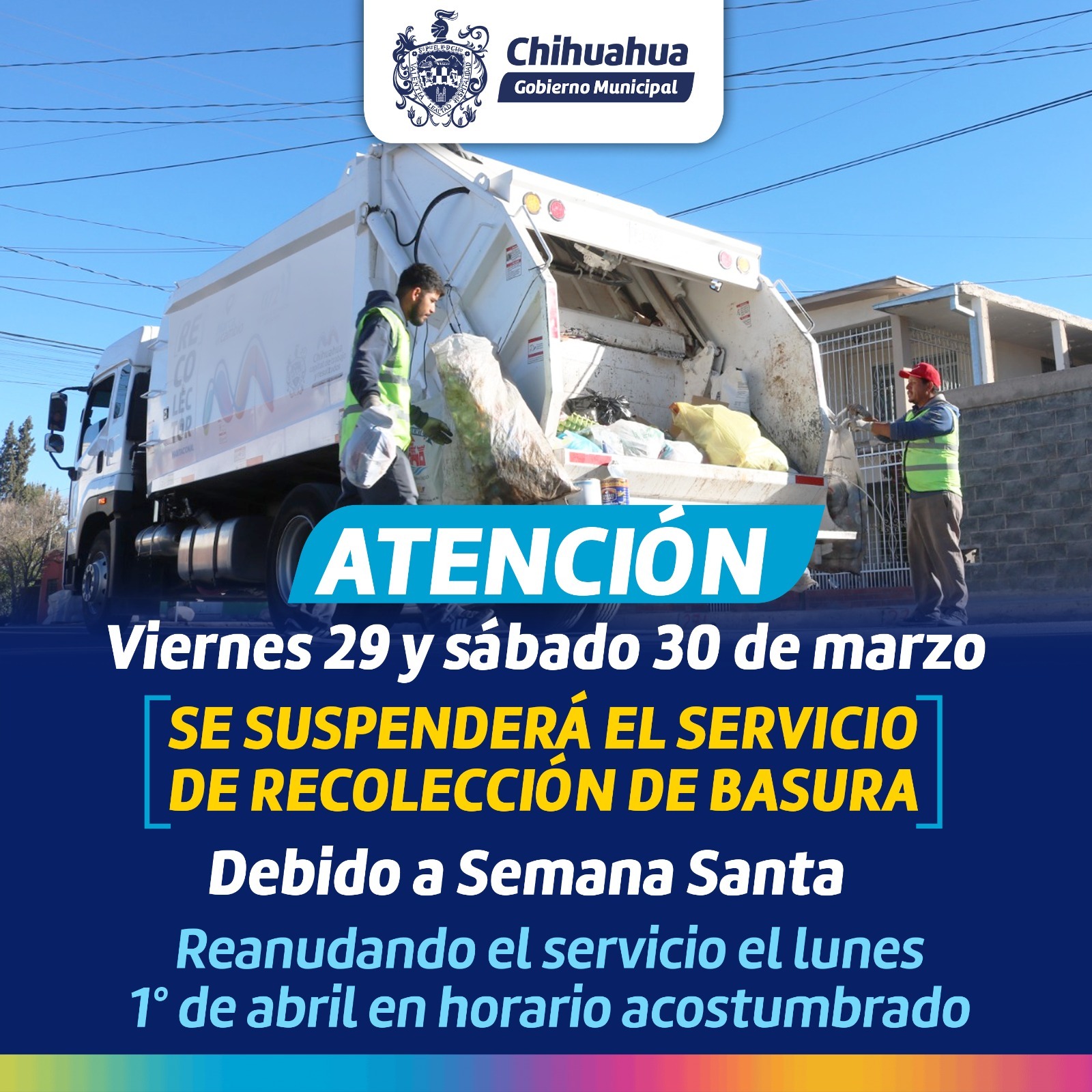 Suspenderán servicio de recolección de basura este viernes 29 y sábado ...