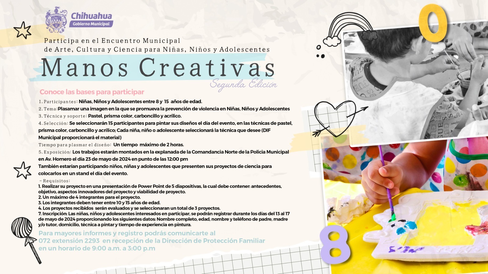 Invita Municipio a la convocatoria “Manos creativas para niñas, niños y ...
