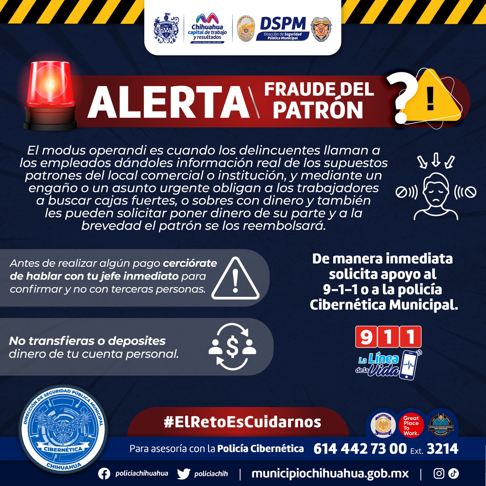 Alerta Policía Cibernética del Municipio por “fraude del patrón ...